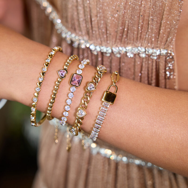 Light Luxury High-end Titanium Steel and Zircon Bracelet