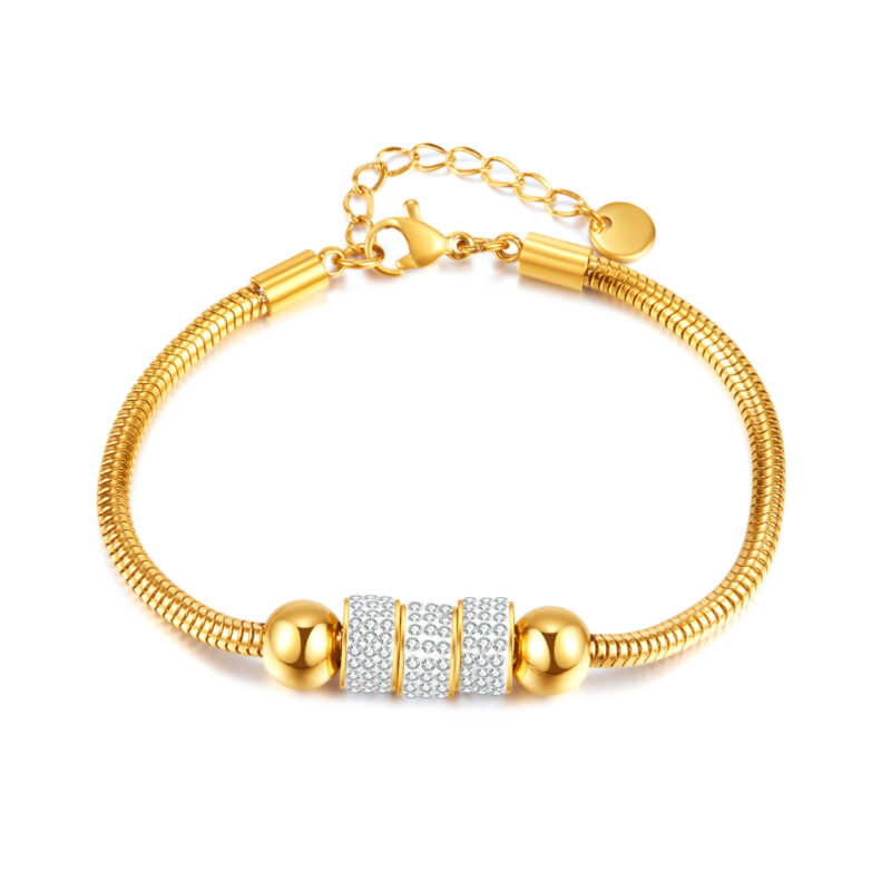 Women's Irregular Luxury Light Bracelet - Stainless Steel Snake Bone Chain